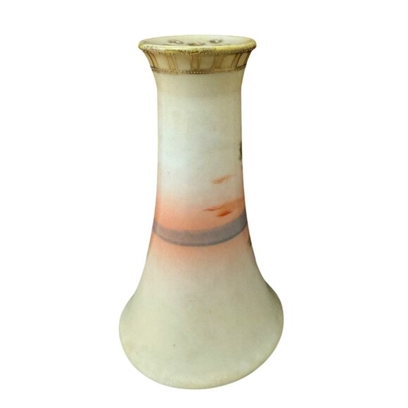 Ceramic Hat Pin Holder Handpainted Cottage & Swan Scene - Picture 6 of 7